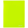 Папка на 2 кольцах BRAUBERG "Neon", 25 мм, внутренний карман, неоновая, зеленая, до 170 листов, 0,7 мм, 227456