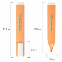 Текстовыделитель ЮНЛАНДИЯ "COLORSTAR PASTEL", ПЕРСИКОВЫЙ, линия 1-4 мм, 151715