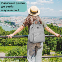 Рюкзак для мамы BRAUBERG MOMMY с ковриком, крепления на коляску, термокарманы, серый, 40x26x17 см, 270819 Рюкзак для мамы BRAUBERG MOMMY с ковриком, крепления на коляску, термокарманы, серый, 40x26x17 см, 270819