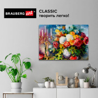 Холст на подрамнике BRAUBERG ART DEBUT, 50х60см, грунтованный, 100% хлопок, мелкое зерно, 191025