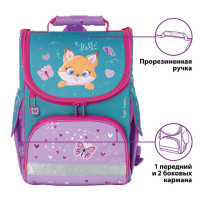 Ранец ЮНЛАНДИЯ by TIGER FAMILY, Эргономичный, "Cute fox", 35х31х19 см, 229986