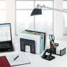 Лоток-сортер для бумаг BRAUBERG "Office-Expert", 3 отделения, 207х212х168 мм, сетчатый черный, 238021