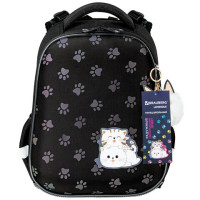 Ранец BRAUBERG LUMINOUS, 2 отделения, с брелоком, "Paws", СВЕТЯЩИЙСЯ РИСУНОК, 38х29х16 см, 271366 Ранец BRAUBERG LUMINOUS, 2 отделения, с брелоком, "Paws", СВЕТЯЩИЙСЯ РИСУНОК, 38х29х16 см, 271366