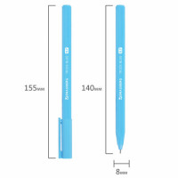 Ручка шариковая BRAUBERG TRIOS BLUE, СИНЯЯ, трехгранная, корпус голубой, игольчатый узел 0,7 мм, линия 0,5 мм, 144158 Ручка шариковая BRAUBERG TRIOS BLUE, СИНЯЯ, трехгранная, корпус голубой, игольчатый узел 0,7 мм, линия 0,5 мм, 144158