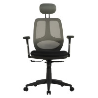 Кресло BRABIX "Saturn ER-400", с подголовником, комбинированное, черное/серое, 530871 Кресло BRABIX "Saturn ER-400", с подголовником, комбинированное, черное/серое, 530871