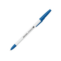Ручка шариковая масляная BRAUBERG Stick Medium, СИНЯЯ, узел 1 мм, линия письма 0,5 мм, 143419