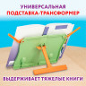 Подставка для книг ЮНЛАНДИЯ, регулируемый наклон, прочный ABS-пластик, светло-зеленая, 237898