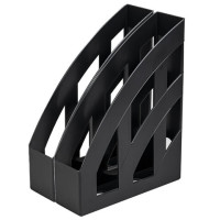 Лоток вертикальный для бумаг КОМПЛЕКТ 2 шт., BRAUBERG "Modern", 245х75х320 мм, черный, 238028 Лоток вертикальный для бумаг КОМПЛЕКТ 2 шт., BRAUBERG "Modern", 245х75х320 мм, черный, 238028