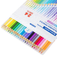 Карандаши цветные BRAUBERG PASTEL, 24 пастельных цвета, трёхгранные, грифель 3 мм, 181851 Карандаши цветные BRAUBERG PASTEL, 24 пастельных цвета, трёхгранные, грифель 3 мм, 181851