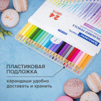 Карандаши цветные BRAUBERG PASTEL, 24 пастельных цвета, трёхгранные, грифель 3 мм, 181851 Карандаши цветные BRAUBERG PASTEL, 24 пастельных цвета, трёхгранные, грифель 3 мм, 181851