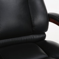 Кресло из натуральной кожи BRABIX PREMIUM "Infinity EX-707", дерево, черное, 531826