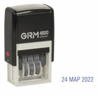Датер-мини месяц буквами, оттиск 22х4 мм синий, GRM 4820, 124361131