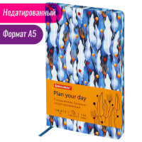 Ежедневник недатированный А5 (138х213 мм), BRAUBERG VISTA, под кожу, гибкий, 136 л., "Foliage", 112020 Ежедневник недатированный А5 (138х213 мм), BRAUBERG VISTA, под кожу, гибкий, 136 л., "Foliage", 112020
