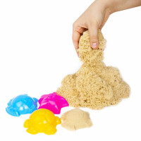Песок для лепки кинетический BRAUBERG KIDS, песочный, 1500 г, 3 формочки, ведерко, 665096 Песок для лепки кинетический BRAUBERG KIDS, песочный, 1500 г, 3 формочки, ведерко, 665096