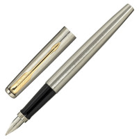 Ручка перьевая PARKER "Jotter Core Stainless Steel GT", ежедневник А5 черный, пакет, 880902 Ручка перьевая PARKER "Jotter Core Stainless Steel GT", ежедневник А5 черный, пакет, 880902