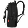 Рюкзак BRAUBERG FUSION универсальный, USB-порт, черный с белыми вставками, 45х31х15 см, 271657 Рюкзак BRAUBERG FUSION универсальный, USB-порт, черный с белыми вставками, 45х31х15 см, 271657