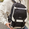 Рюкзак BRAUBERG FUSION универсальный, USB-порт, черный с белыми вставками, 45х31х15 см, 271657 Рюкзак BRAUBERG FUSION универсальный, USB-порт, черный с белыми вставками, 45х31х15 см, 271657