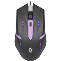 Мышь проводная DEFENDER Flash MB-600L, 800-1200 dpi, 4 кнопки + 1 колесо-кнопка, оптическая, черная, 52600