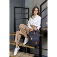 Рюкзак BRAUBERG FRIENDLY молодежный, черный, 37х26х13 см, 270089