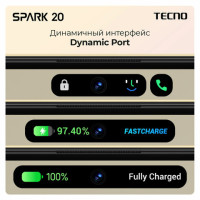 Смартфон TECNO SPARK 20, 2 SIM, 6,56", 4G, 50/32 Мп, 8/256 ГБ, белый, TCN-KJ5N.256.CYWH Смартфон TECNO SPARK 20, 2 SIM, 6,56", 4G, 50/32 Мп, 8/256 ГБ, белый, TCN-KJ5N.256.CYWH