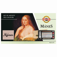 Краски масляные художественные KOH-I-NOOR "Manes", 9 цветов по 16 мл, белила 40 мл, 16160100000 Краски масляные художественные KOH-I-NOOR "Manes", 9 цветов по 16 мл, белила 40 мл, 16160100000