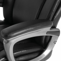 Кресло офисное BRABIX PREMIUM "Solid HD-005", НАГРУЗКА до 180 кг, рециклированная кожа, черное, 531941