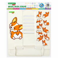 Подставка для книг и учебников BRAUBERG KIDS "Corgi Pup", регулируемый угол наклона, металл, 238054