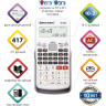 Калькулятор инженерный BRAUBERG SC-880-N, 417 функций, 10+2 разрядов, батарея, БЕЛЫЙ, 250526