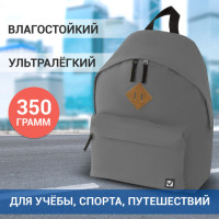 Рюкзак BRAUBERG СИТИ-ФОРМАТ один тон, универсальный, серый, 41х32х14 см, 225380