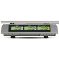 Весы торговые MERTECH M-ER 326AC-32.5 LCD (0,1-32 кг), дискретность 10 г, платформа 325x230 мм, без стойки, 3041