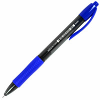 Ручка шариковая автоматическая с грипом BRAUBERG OFFICE STYLE, СИНЯЯ, игольчатый наконечник 0,7мм, линия 0,35мм, тонированный корпус, 144210 Ручка шариковая автоматическая с грипом BRAUBERG OFFICE STYLE, СИНЯЯ, игольчатый наконечник 0,7мм, линия 0,35мм, тонированный корпус, 144210