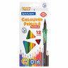 Карандаши цветные пластиковые, BRAUBERG PREMIUM 12 цветов + 1 чернографитный карандаш, трехгранный корпус, грифель 3 мм, 181936 Карандаши цветные пластиковые, BRAUBERG PREMIUM 12 цветов + 1 чернографитный карандаш, трехгранный корпус, грифель 3 мм, 181936