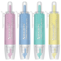 Корректирующая лента BRAUBERG PASTEL 360, 5 мм х 6 м, ассорти, автоматическая, блистер, 272662 Корректирующая лента BRAUBERG PASTEL 360, 5 мм х 6 м, ассорти, автоматическая, блистер, 272662