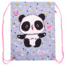 Мешок для обуви BRAUBERG PREMIUM, карман, подкладка, 43х33 см, Funny panda, 270281
