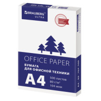 Бумага офисная А4, 80 г/м2, 500 л., марка С, белизна 146% (CIE), BRAUBERG ULTRA, 116407 Бумага офисная А4, 80 г/м2, 500 л., марка С, белизна 146% (CIE), BRAUBERG ULTRA, 116407