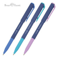 Ручка шариковая масляная BRUNO VISCONTI "PrimeWrite", СИНЯЯ, "Navy", ассорти, линия письма 0,4 мм, 20-0295/03 Ручка шариковая масляная BRUNO VISCONTI "PrimeWrite", СИНЯЯ, "Navy", ассорти, линия письма 0,4 мм, 20-0295/03