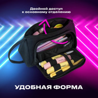 Пенал-косметичка BRAUBERG с ручкой, 1 откидная планка, полиэстер, 22x10х8 см, Black, 272339 Пенал-косметичка BRAUBERG с ручкой, 1 откидная планка, полиэстер, 22x10х8 см, Black, 272339