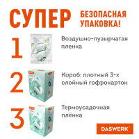 Наушники беспроводные игровые накладные, с ушками, светящиеся, мятные DASWERK STN-28, 513804