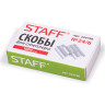 Скобы для степлера №24/6, 1000 штук, РОССИЯ, STAFF, до 30 листов, 224798