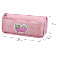 Пенал мягкий ЮНЛАНДИЯ, 2 отделения, полиэстер, "Strawberry shortcake", розовый, 21х9х6 см, 271577 Пенал мягкий ЮНЛАНДИЯ, 2 отделения, полиэстер, "Strawberry shortcake", розовый, 21х9х6 см, 271577