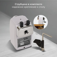 Точилка механическая BRAUBERG "METALLIC-X", для ч/гр и цветных карандашей (в том числе утолщенных), крепление, металлический корпус, 228481