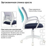 Кресло BRABIX "Fly MG-396W", с подлокотниками, пластик белый, сетка, темно-серое, 532400, MG-396W_532400