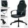 Кресло компьютерное BRABIX "Alpha GM-018", ткань/экокожа, черное, 532636, GM-018_532636 Кресло компьютерное BRABIX "Alpha GM-018", ткань/экокожа, черное, 532636, GM-018_532636