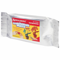 Паста (масса) для моделирования и лепки BRAUBERG, отвердевающая, 200 г, терракотовая, ВЫСШЕЕ КАЧЕСТВО, 224442