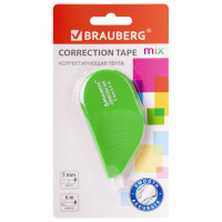 Корректирующая лента BRAUBERG MIX, 5 мм х 6 м, корпус ассорти, блистер, дисплей, 229062 Корректирующая лента BRAUBERG MIX, 5 мм х 6 м, корпус ассорти, блистер, дисплей, 229062