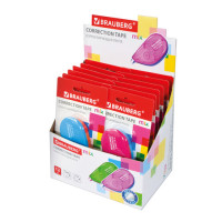 Корректирующая лента BRAUBERG MIX, 5 мм х 6 м, корпус ассорти, блистер, дисплей, 229062 Корректирующая лента BRAUBERG MIX, 5 мм х 6 м, корпус ассорти, блистер, дисплей, 229062
