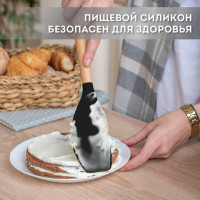 Набор силиконовых кухонных принадлежностей с деревянными ручками 13 в 1, черный, DASWERK, 608197 Набор силиконовых кухонных принадлежностей с деревянными ручками 13 в 1, черный, DASWERK, 608197