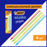 Карандаши чернографитные BIC Evolution "Stripes", НАБОР 4 шт., HB, пластиковые, блистер, 918485 Карандаши чернографитные BIC Evolution "Stripes", НАБОР 4 шт., HB, пластиковые, блистер, 918485