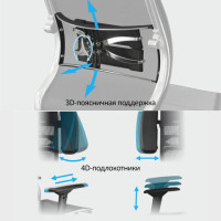Кресло МЕТТА "YOGA" Y 4DT B2-14D, адаптивная спинка, 3D-подголовник, сверхпрочная сетка, черное Кресло МЕТТА "YOGA" Y 4DT B2-14D, адаптивная спинка, 3D-подголовник, сверхпрочная сетка, черное