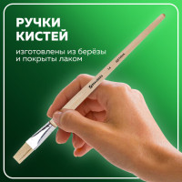 Кисти BRAUBERG, набор 3 шт. (щетина, плоские № 4, 8, 14), блистер, 200223 Кисти BRAUBERG, набор 3 шт. (щетина, плоские № 4, 8, 14), блистер, 200223